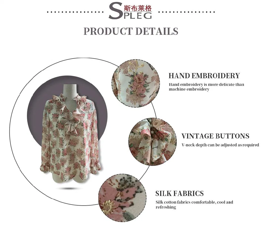 New Summer and Autumn Custom Chinese Style Silk Blusas De Seda Blusa-Elegante-PARA-Dam Ropa PARA Mujer Blusas