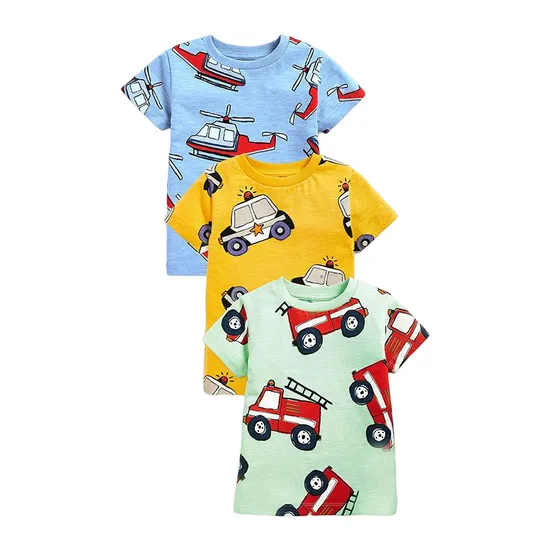 100% algodón bebé niños pequeños ropa de niño niña manga corta Ropa de verano para camisetas
