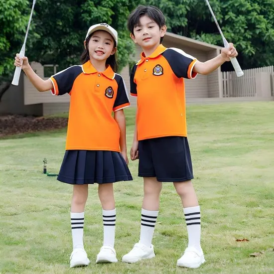 Conjunto de ropa de verano a rayas de arcoíris de manga corta para niños y niñas, ropa para el Día del Niño, vestuario para clases de actuación en la escuela primaria